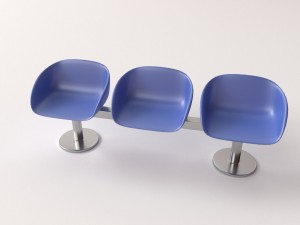 waiting room benches Modèle 3D