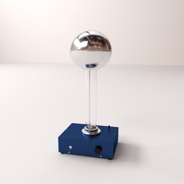 van de graaff generator 3D Модель .c4d .max .obj .3ds .fbx .stl .blend 