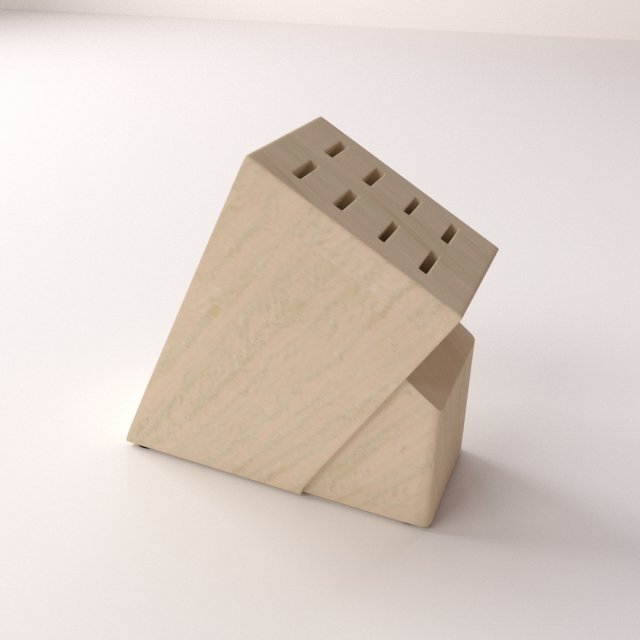 knife block Modèle 3D .c4d .max .obj .3ds .fbx .stl .blend 