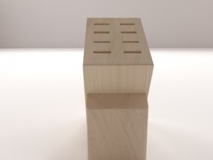 knife block Modèle 3D