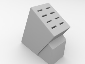 knife block Modèle 3D