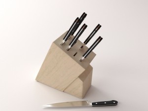 knife block v2 3D-Modell