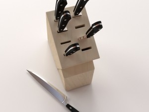 knife block v2 Modèle 3D