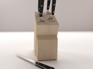 knife block v2 Modèle 3D