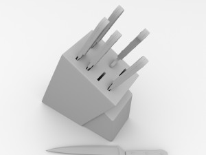 knife block v2 Modèle 3D