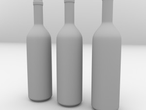 wine bottles 3D Model