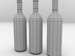 wine bottles 3D Model