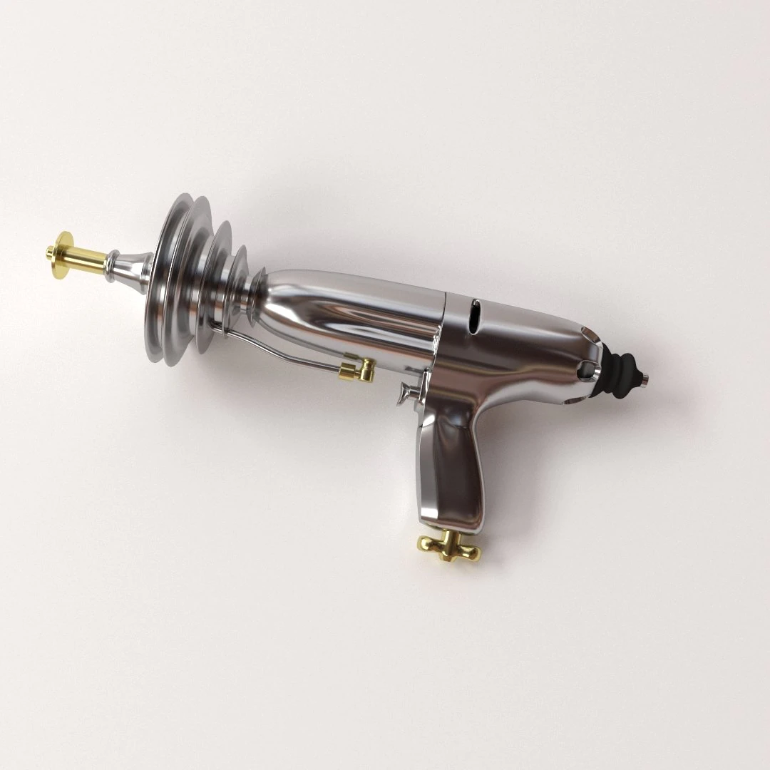 retro raygun 3D Model .c4d .max .obj .3ds .fbx .stl .blend 