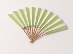paper hand fan 3D Model