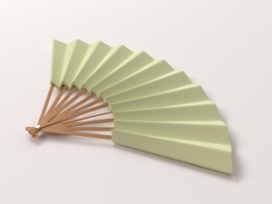 paper hand fan 3D 모델