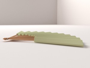 paper hand fan 3D 모델