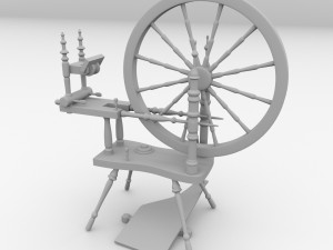 spinning wheel 3D मॉडल