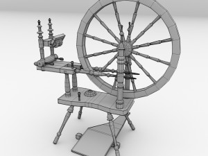 spinning wheel 3D मॉडल