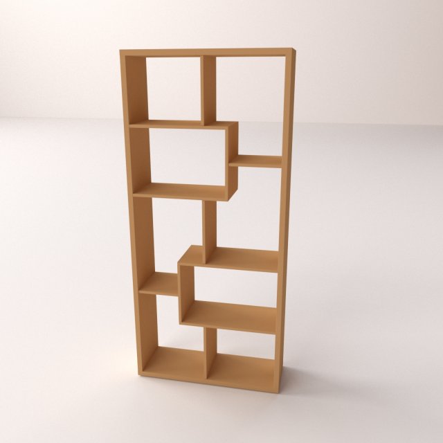 bookshelf v2 3D Model .c4d .max .obj .3ds .fbx .stl .blend 
