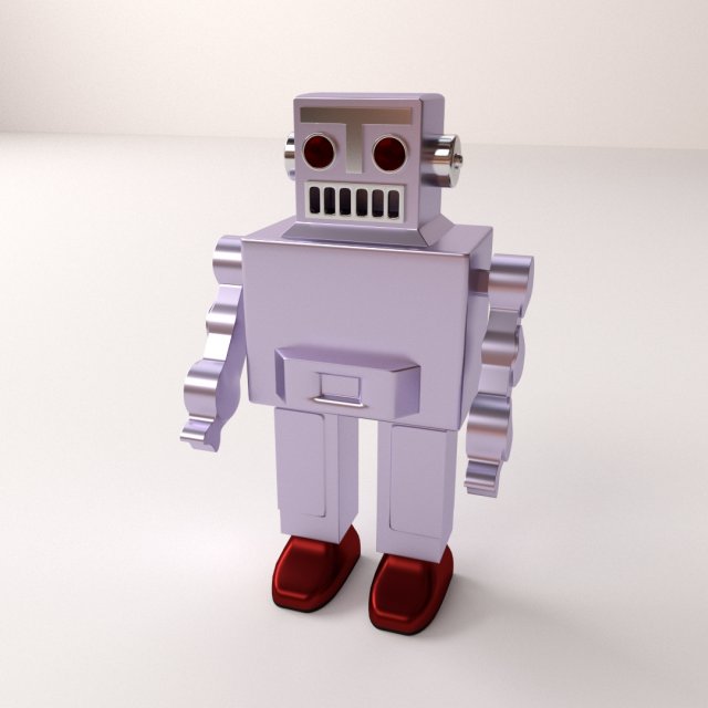 classic robot 3D Модель .c4d .max .obj .3ds .fbx .stl .blend 