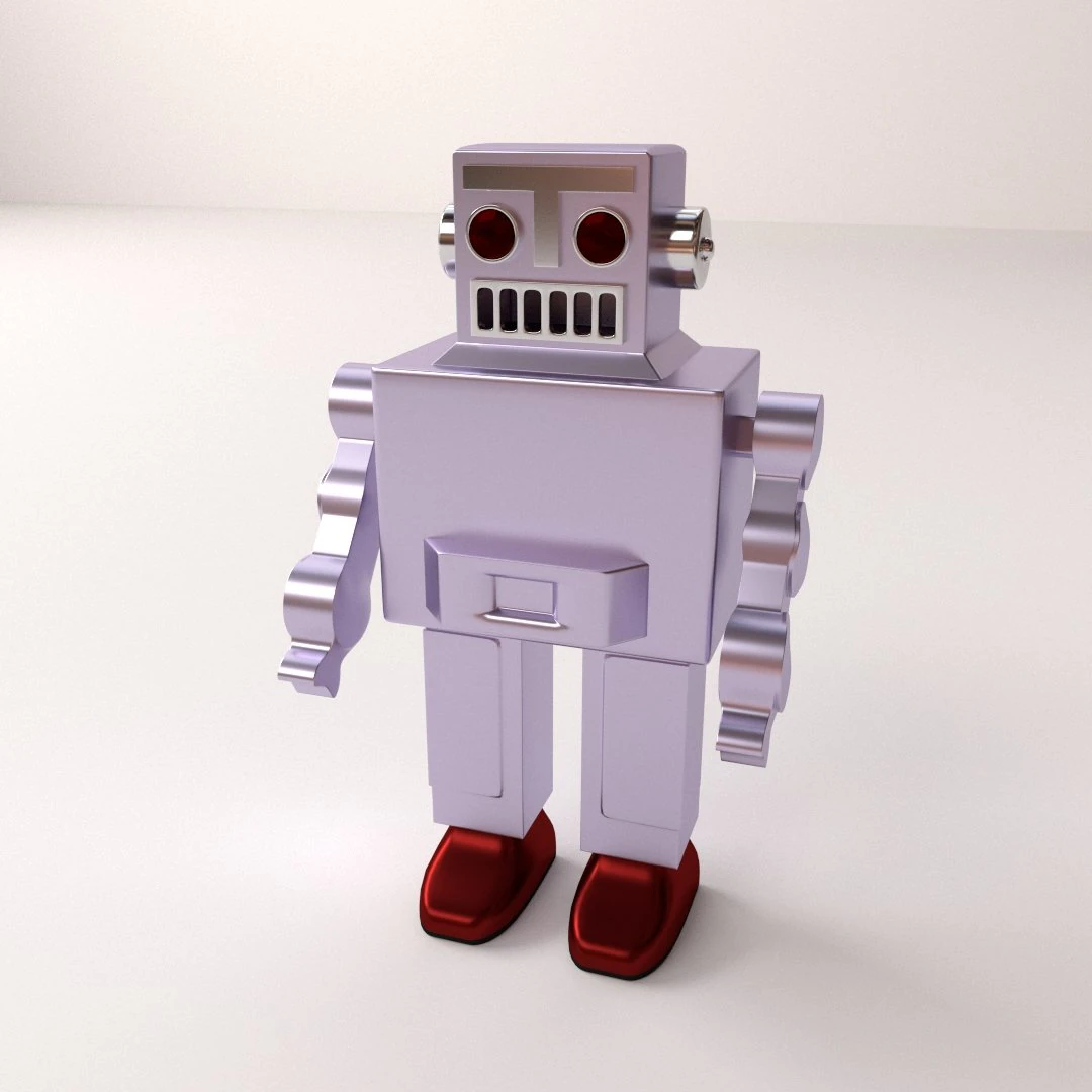 classic robot 3D Model .c4d .max .obj .3ds .fbx .stl .blend 