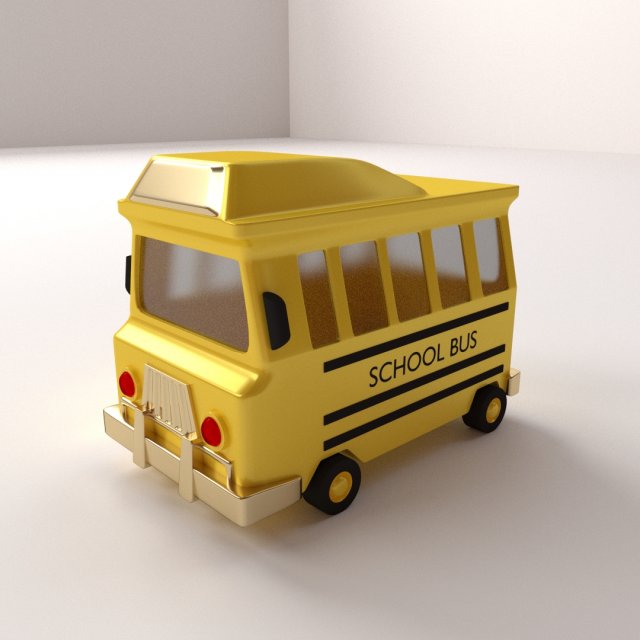 cartoon school bus 3D Model .c4d .max .obj .3ds .fbx .stl .blend 