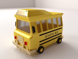 cartoon school bus 3D Модель