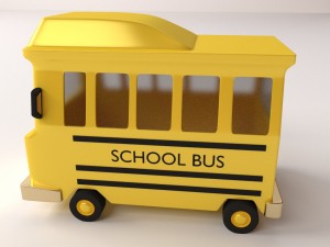 cartoon school bus 3D Model