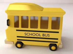 cartoon school bus 3D Model