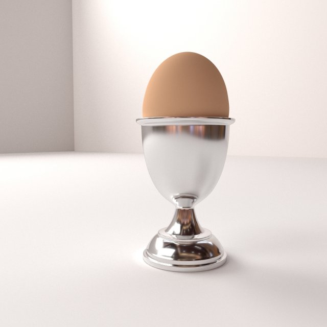 silver egg cup Model 3D .c4d .max .obj .3ds .fbx .stl .blend 