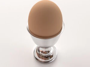 silver egg cup 3D Model