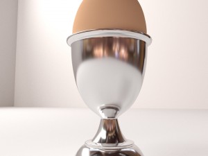 silver egg cup Model 3D