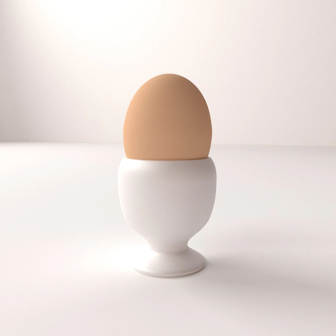 egg cup 3D Model .c4d .max .obj .3ds .fbx .stl .blend 