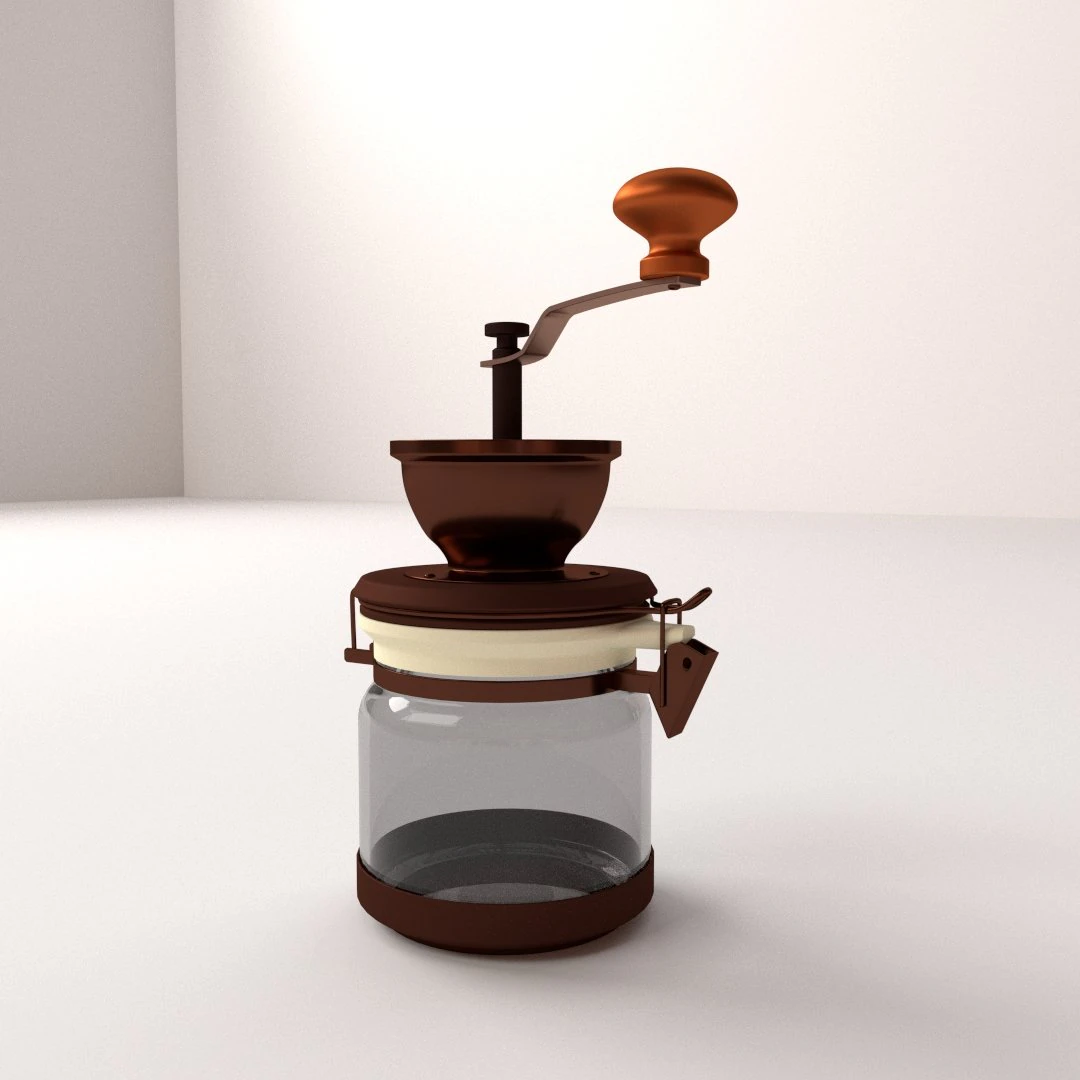 coffee grinder 3D Model .c4d .max .obj .3ds .fbx .stl .blend 