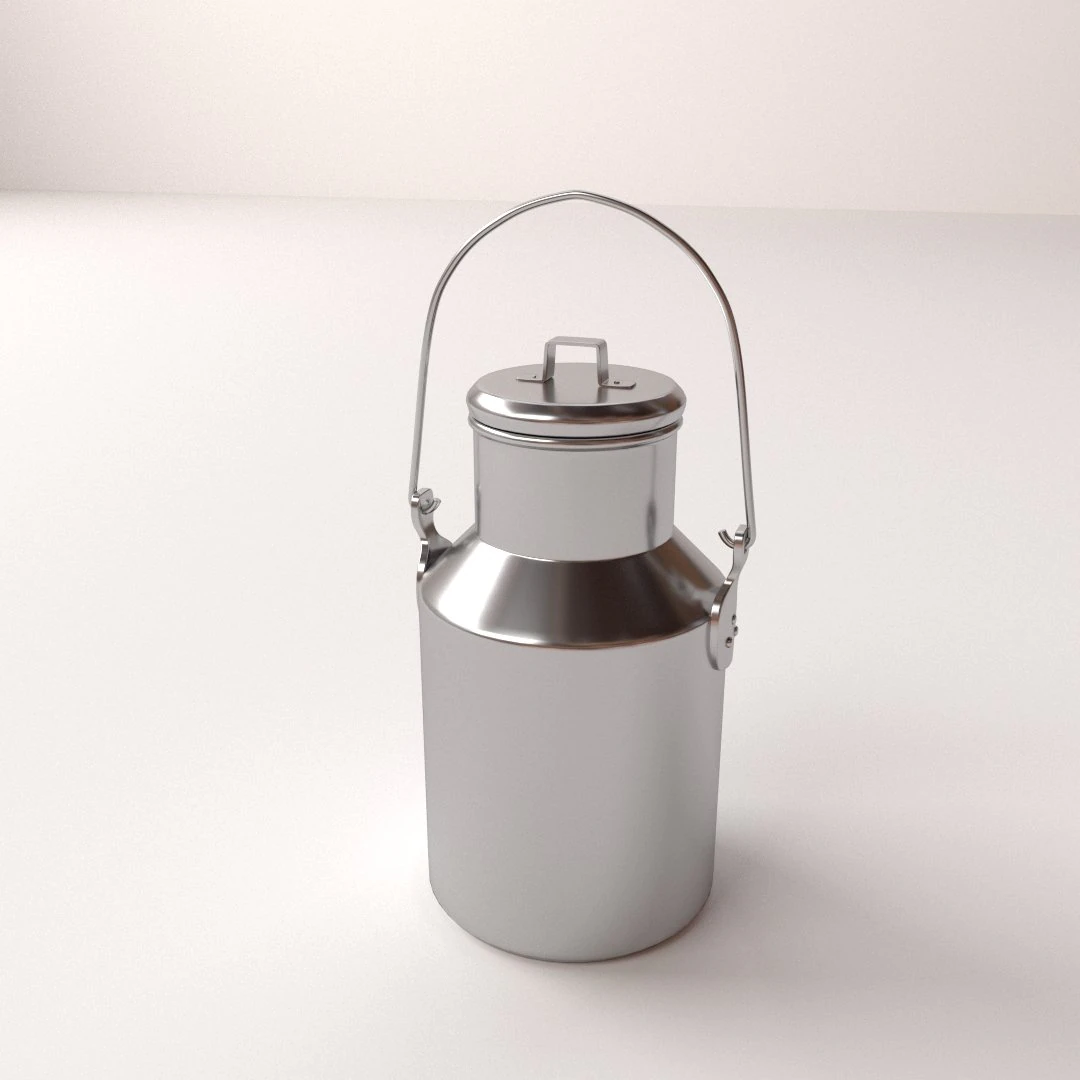 milk can 3D Model .c4d .max .obj .3ds .fbx .stl .blend