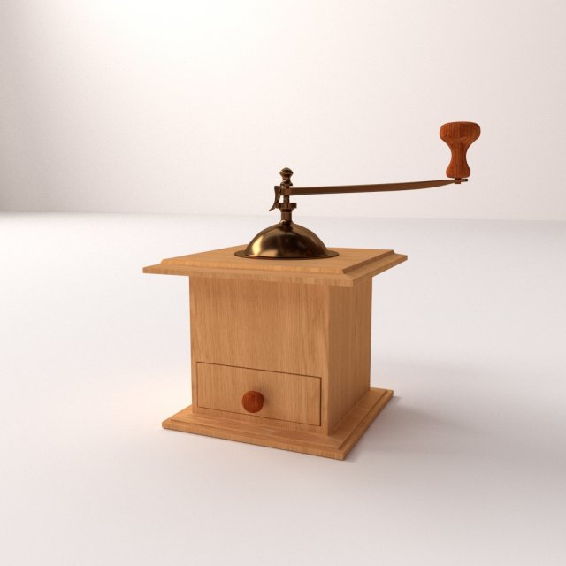 antique coffee grinder 3D Model .c4d .max .obj .3ds .fbx .stl .blend 