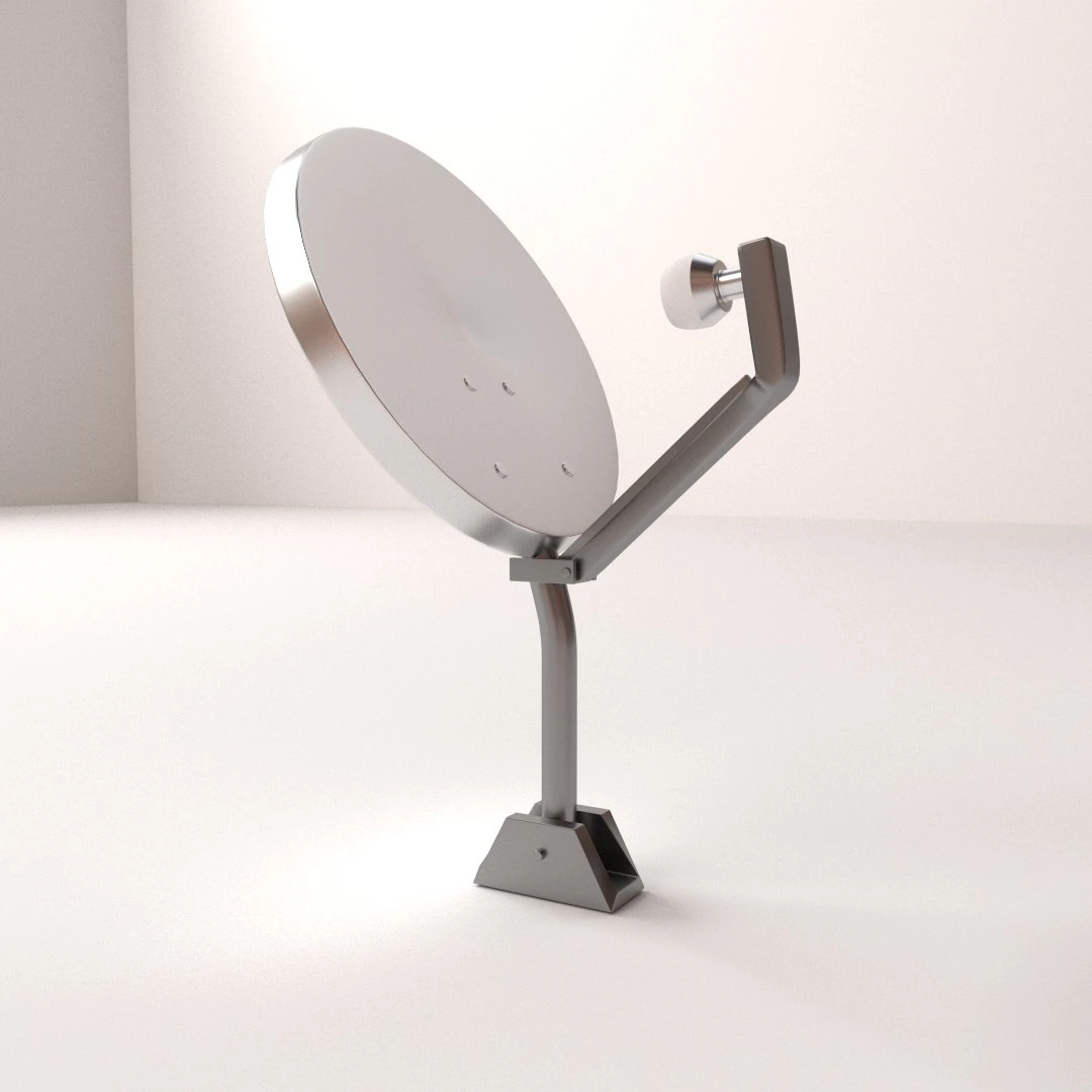 satellite dish 3D Model .c4d .max .obj .3ds .fbx .stl .blend
