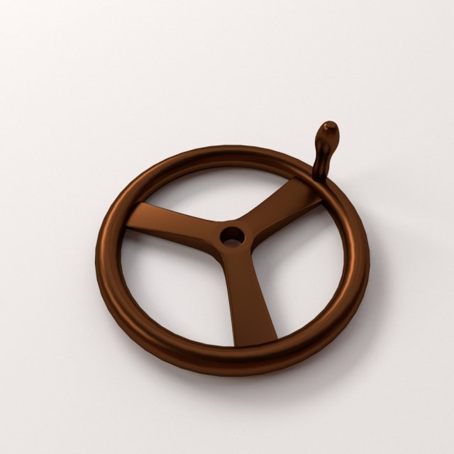 crank wheel 3D Model .c4d .max .obj .3ds .fbx .stl .blend 