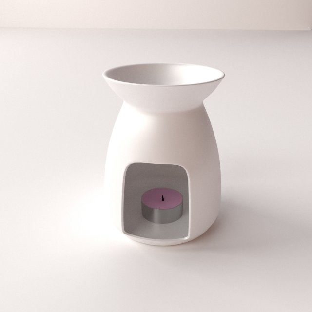 fragrance oil burner Modelo 3D .c4d .max .obj .3ds .fbx .stl .blend 