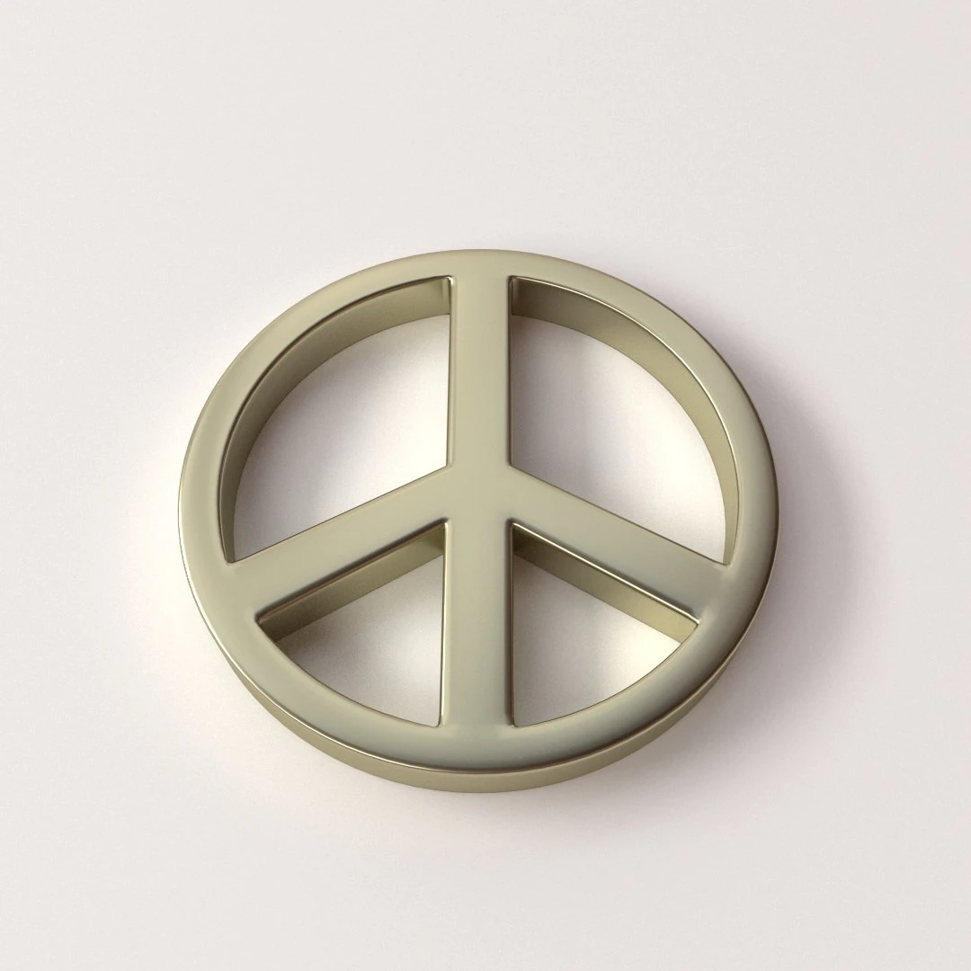 peace symbol 3D Model .c4d .max .obj .3ds .fbx .stl .blend 