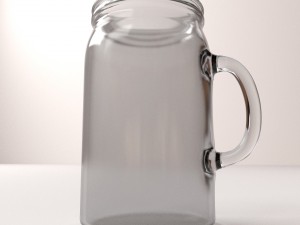 mason jar with handle 3D Model