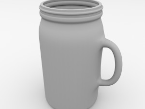 mason jar with handle 3D Model