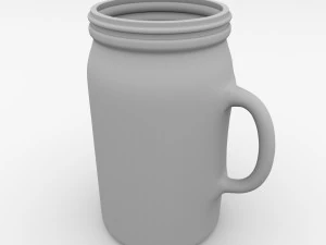 mason jar with handle 3D Model