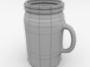 mason jar with handle 3D Model