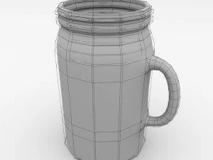 mason jar with handle 3D Model