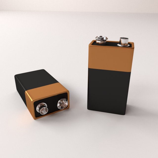 battery 9 volt Modelo 3D .c4d .max .obj .3ds .fbx .stl .blend 