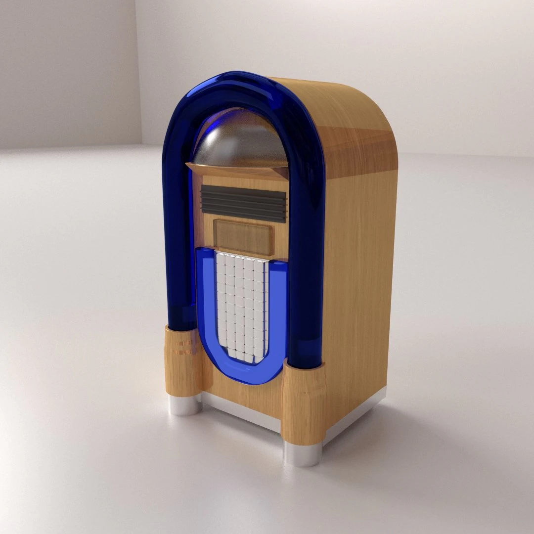 diner jukebox 3D Model .c4d .max .obj .3ds .fbx .stl .blend 
