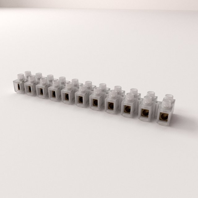 terminal block 3D Model .c4d .max .obj .3ds .fbx .stl .blend 