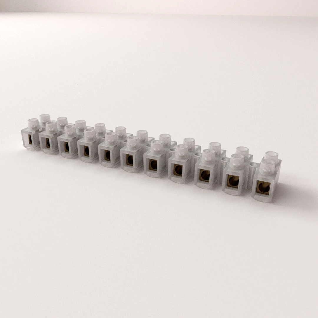 terminal block 3D Model .c4d .max .obj .3ds .fbx .stl .blend 