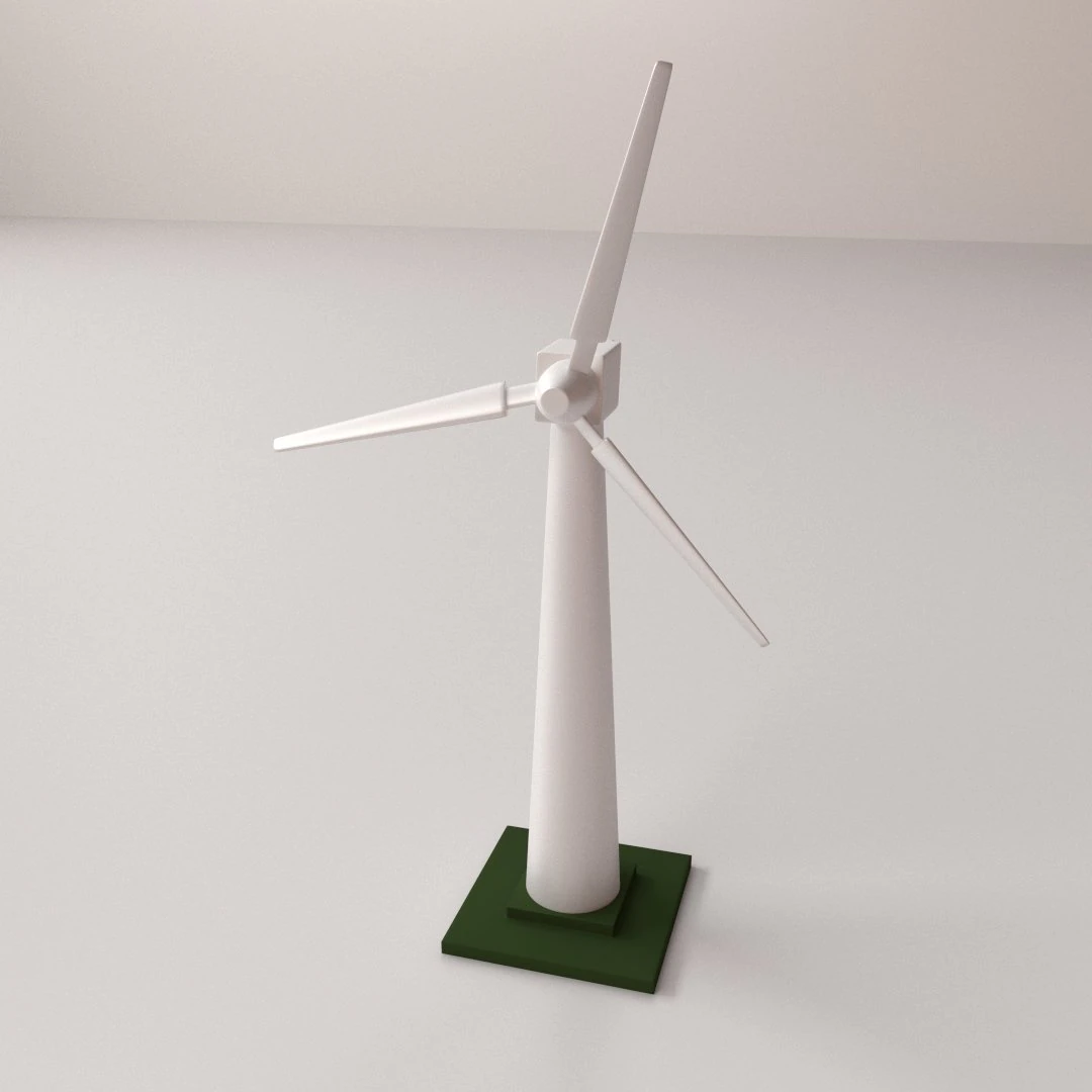 wind turbine 3D Model .c4d .max .obj .3ds .fbx .stl .blend