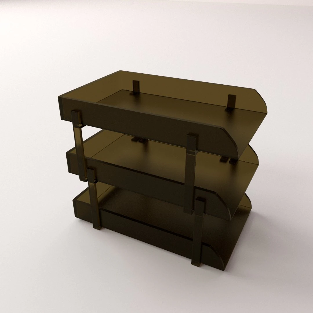 document tray 3D Model .c4d .max .obj .3ds .fbx .stl .blend 
