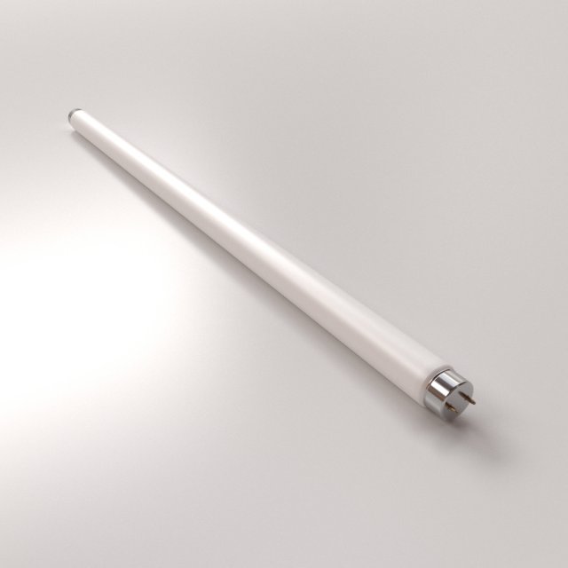 fluorescent tube 3D 모델 .c4d .max .obj .3ds .fbx .stl .blend 