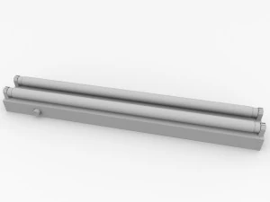 dual strip fluorescent fixture 3D Model