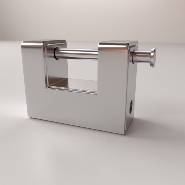 padlock v2 3D Model .c4d .max .obj .3ds .fbx .stl .blend 