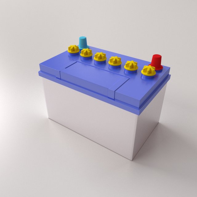 car battery Model 3D .c4d .max .obj .3ds .fbx .stl .blend 